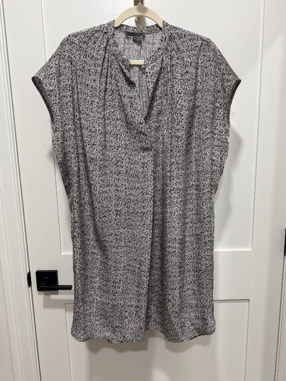 Vince Cap Sleeve Silk Dress